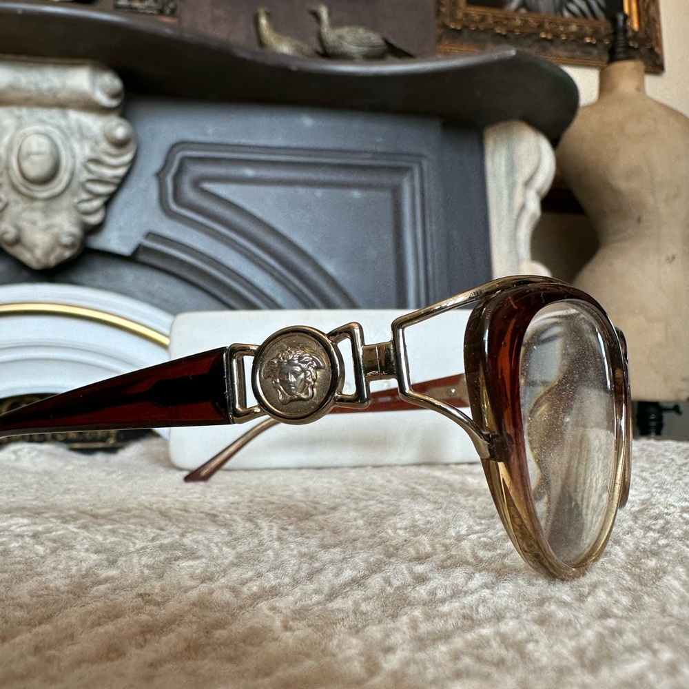 Versace Medusa Sunglasses Brown Ombre Cat Eye - Picture 4 of 7